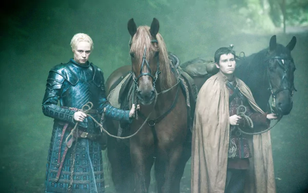 Daniel Portman Podrick Payne Gwendoline Christie Brienne Of Tarth TV Show Game Of Thrones HD Desktop Wallpaper | Background Image