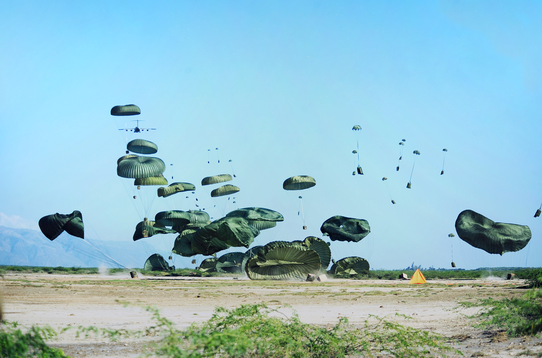 Plane Military Cargo AirDrop