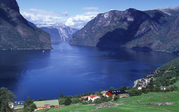 Photography Landscape Aurlandsfjord Norway Fjord HD Wallpaper | Background Image