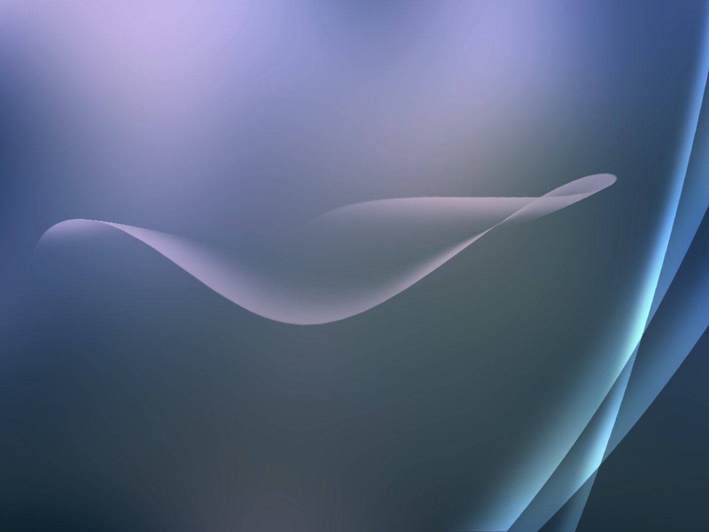 Abstract blue waves gently flow across a soft gradient background, creating a calming and serene HD desktop wallpaper and background.