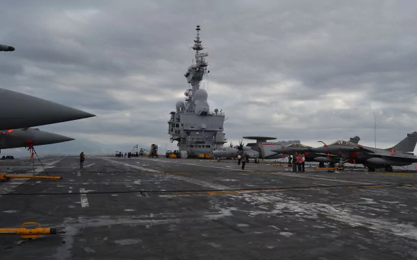 warship aircraft carrier military French Aircraft Carrier Charles De Gaulle (R91) HD Desktop Wallpaper | Background Image