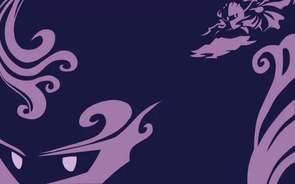 HD PC desktop wallpaper featuring Meta Knight from the Kirby video game series with stylized, swirling purple designs on a dark background.