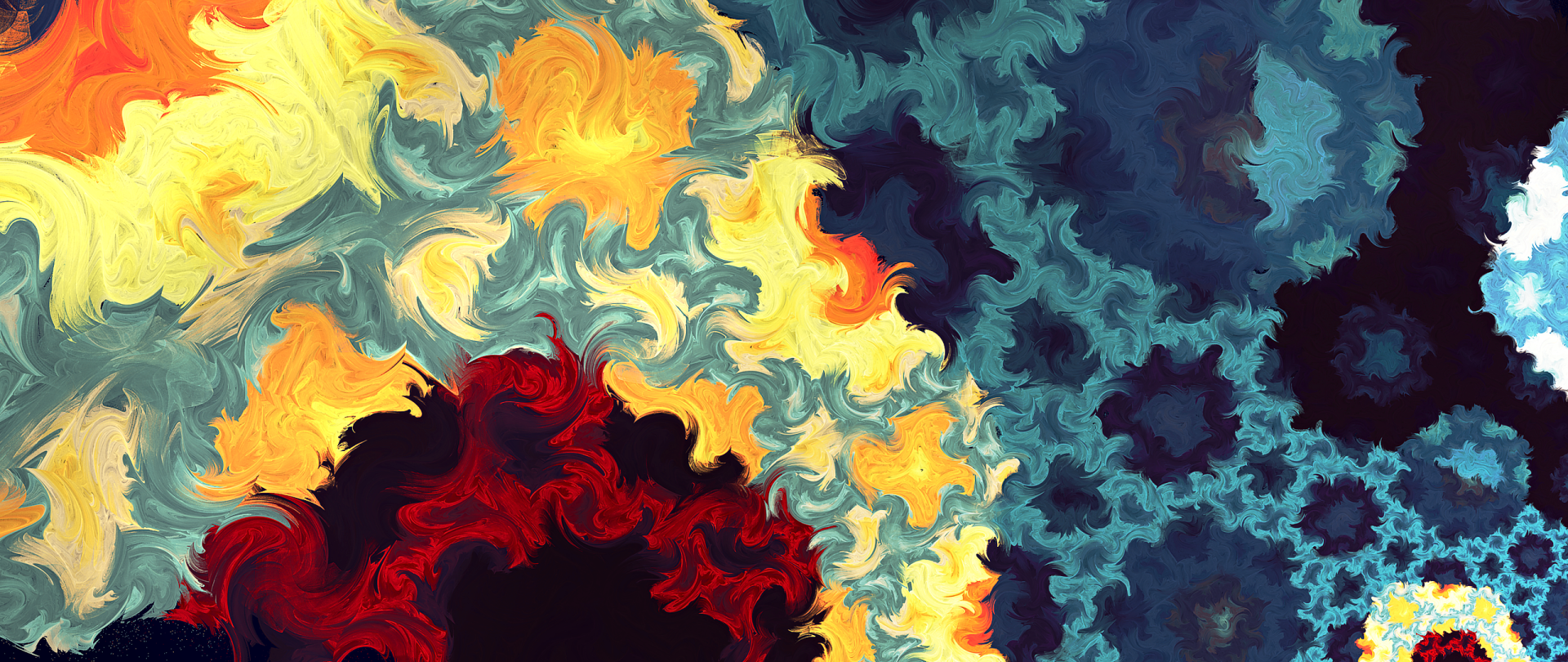 Vivid Fractal Flames: Abstract HD Wallpaper by SallySlips | 2560x1080 ...