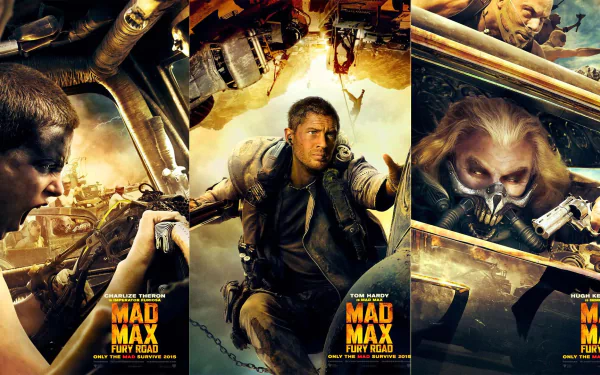 Immortan Joe Hugh Keays-Byrne Imperator Furiosa Charlize Theron Max Rockatansky Tom Hardy movie Mad Max: Fury Road HD Desktop Wallpaper | Background Image