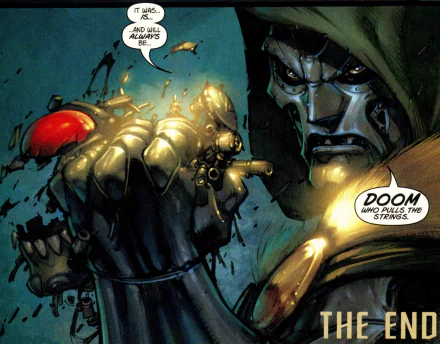 A dynamic comic-style illustration of Doctor Doom, showcasing his menacing presence and power. This HD image serves as an impactful desktop wallpaper and background.