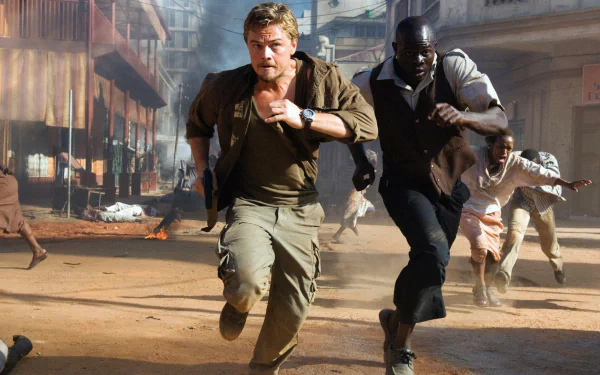Djimon Hounsou Leonardo Dicaprio movie Blood Diamond HD Desktop Wallpaper | Background Image