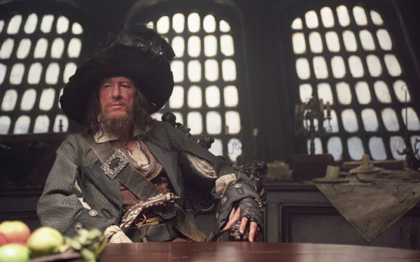 Hector Barbossa Geoffrey Rush movie Pirates Of The Caribbean: The Curse Of The Black Pearl HD Desktop Wallpaper | Background Image