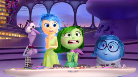 Sadness (Inside Out) Disgust (Inside Out) Joy (Inside Out) Fear (Inside Out) movie Inside Out HD Desktop Wallpaper | Background Image