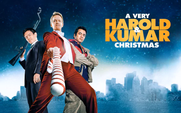 Neil Patrick Harris Kal Penn John Cho Christmas movie A Very Harold & Kumar Christmas HD Desktop Wallpaper | Background Image