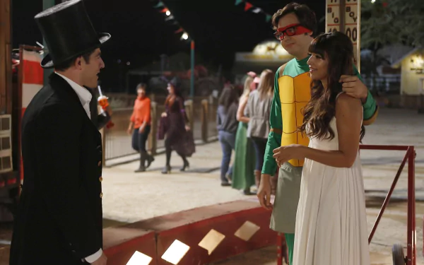 Schmidt (New Girl) Max Greenfield Cece Parekh Hannah Simone TV Show New Girl HD Desktop Wallpaper | Background Image