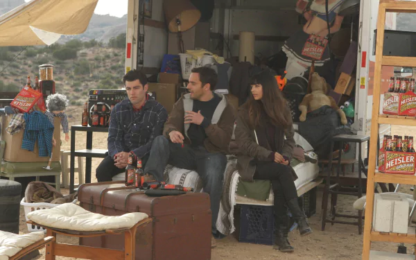 Schmidt (New Girl) Max Greenfield Nick Miller Jake Johnson Cece Parekh Hannah Simone TV Show New Girl HD Desktop Wallpaper | Background Image