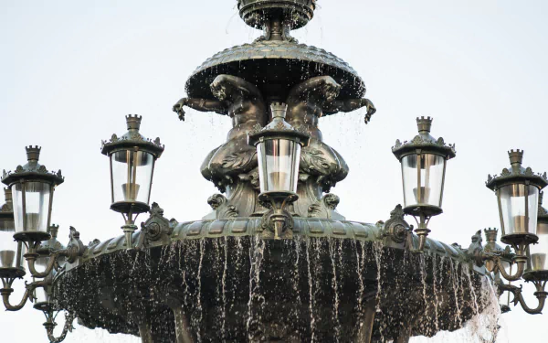 man made Bartholdi Fountain HD Desktop Wallpaper | Background Image