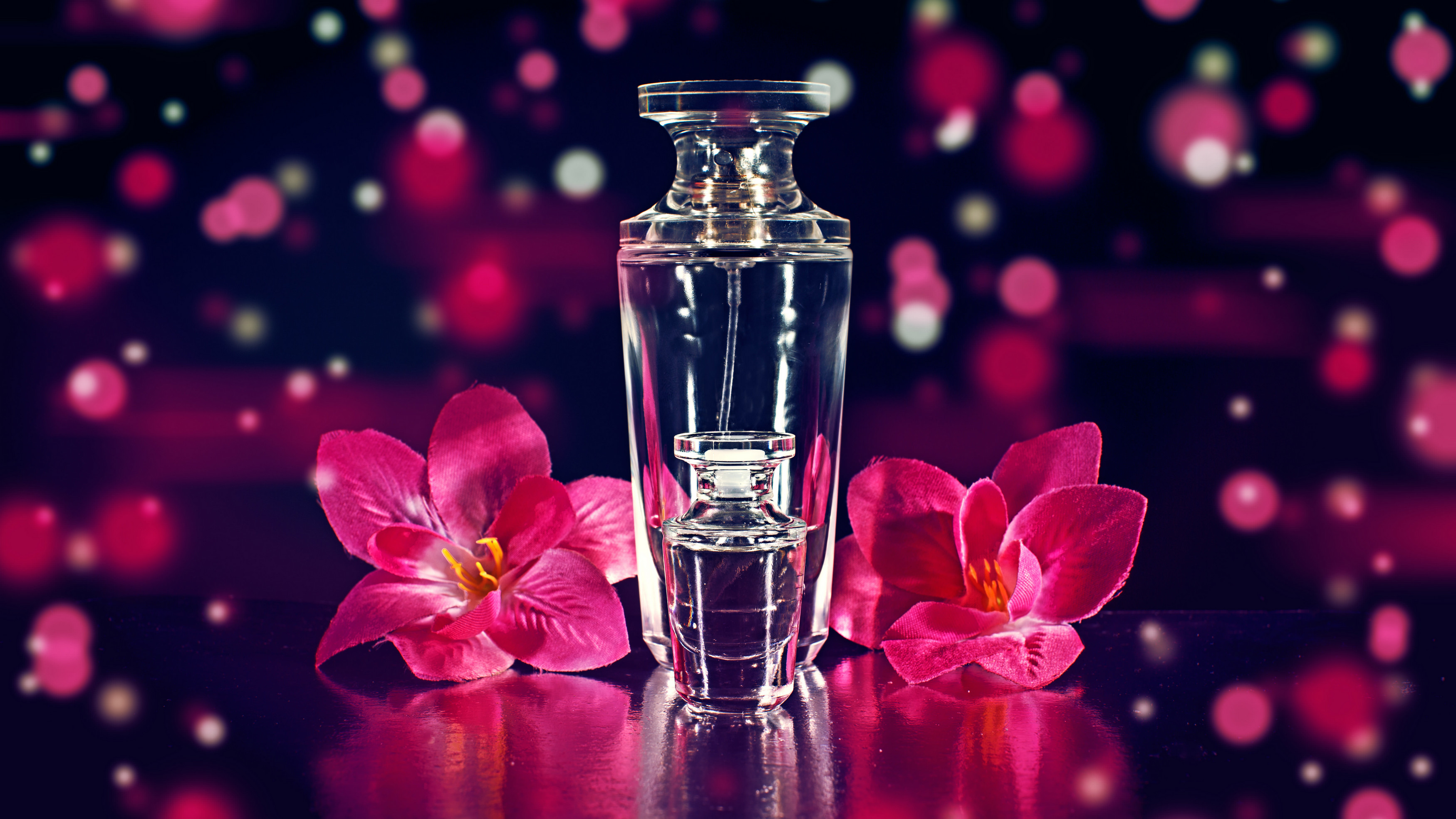 Elegant Perfume HD Wallpaper Of Floral Serenity