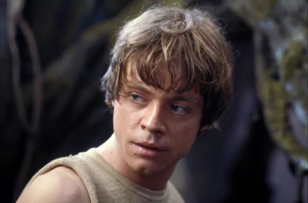 HD PC desktop wallpaper featuring Mark Hamill as Luke Skywalker from the Star Wars movie, capturing a close-up moment of the iconic character.