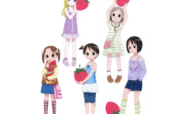 Anime Strawberry Marshmallow HD Desktop Wallpaper | Background Image