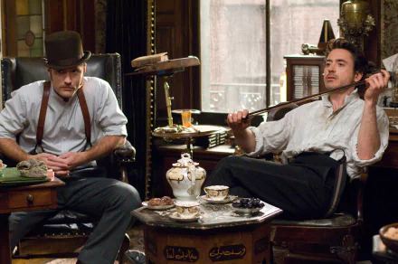 Jude Law Robert Downey Jr. movie Sherlock Holmes HD Desktop Wallpaper | Background Image