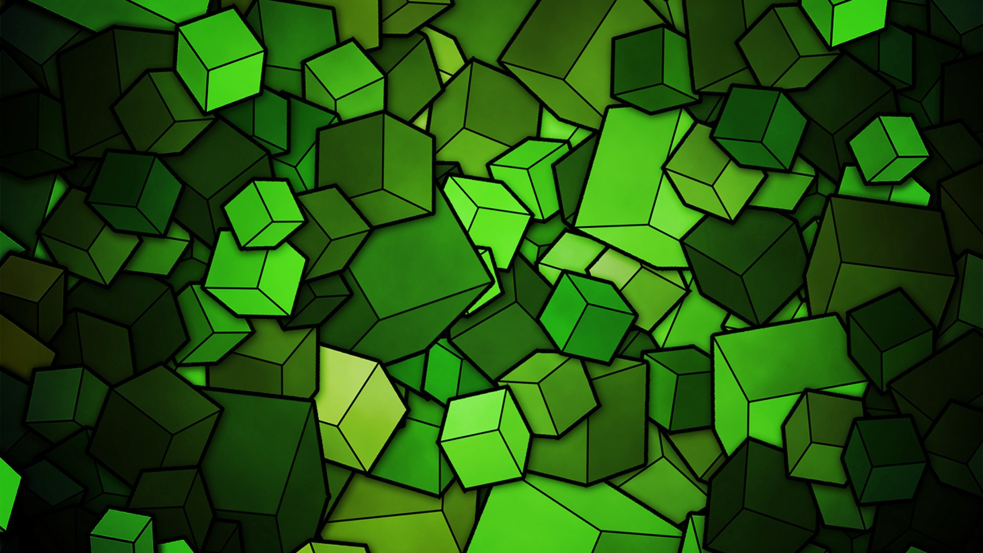 Vibrant Green Abstract: An Artistic HD Wallpaper