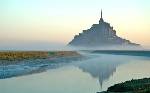 religious Mont Saint- Michel HD Desktop Wallpaper | Background Image