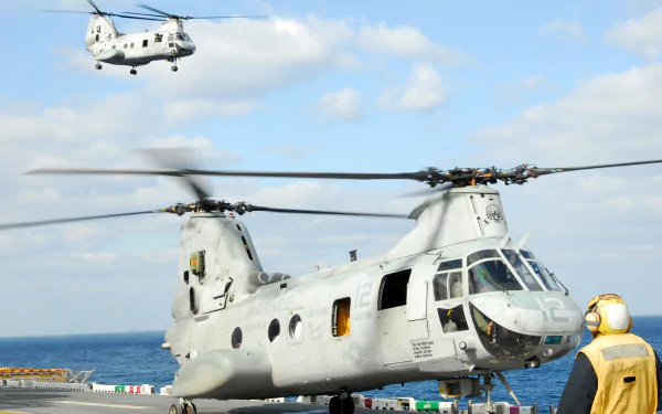 helicopter navy marines military Boeing Vertol CH-46 Sea Knight HD Desktop Wallpaper | Background Image