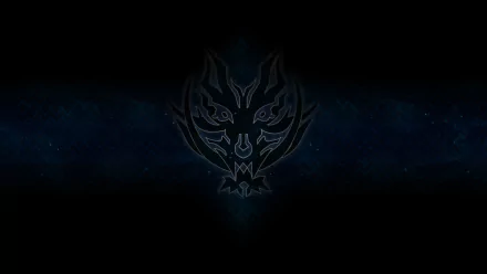 HD desktop wallpaper and background featuring an ominous emblem from the anime God Eater against a dark, textured backdrop.