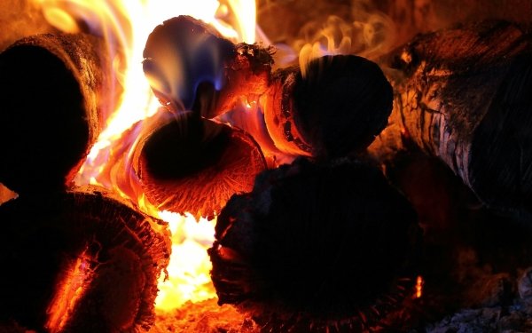 Photography Fire Wood Flame Glow HD Wallpaper | Background Image