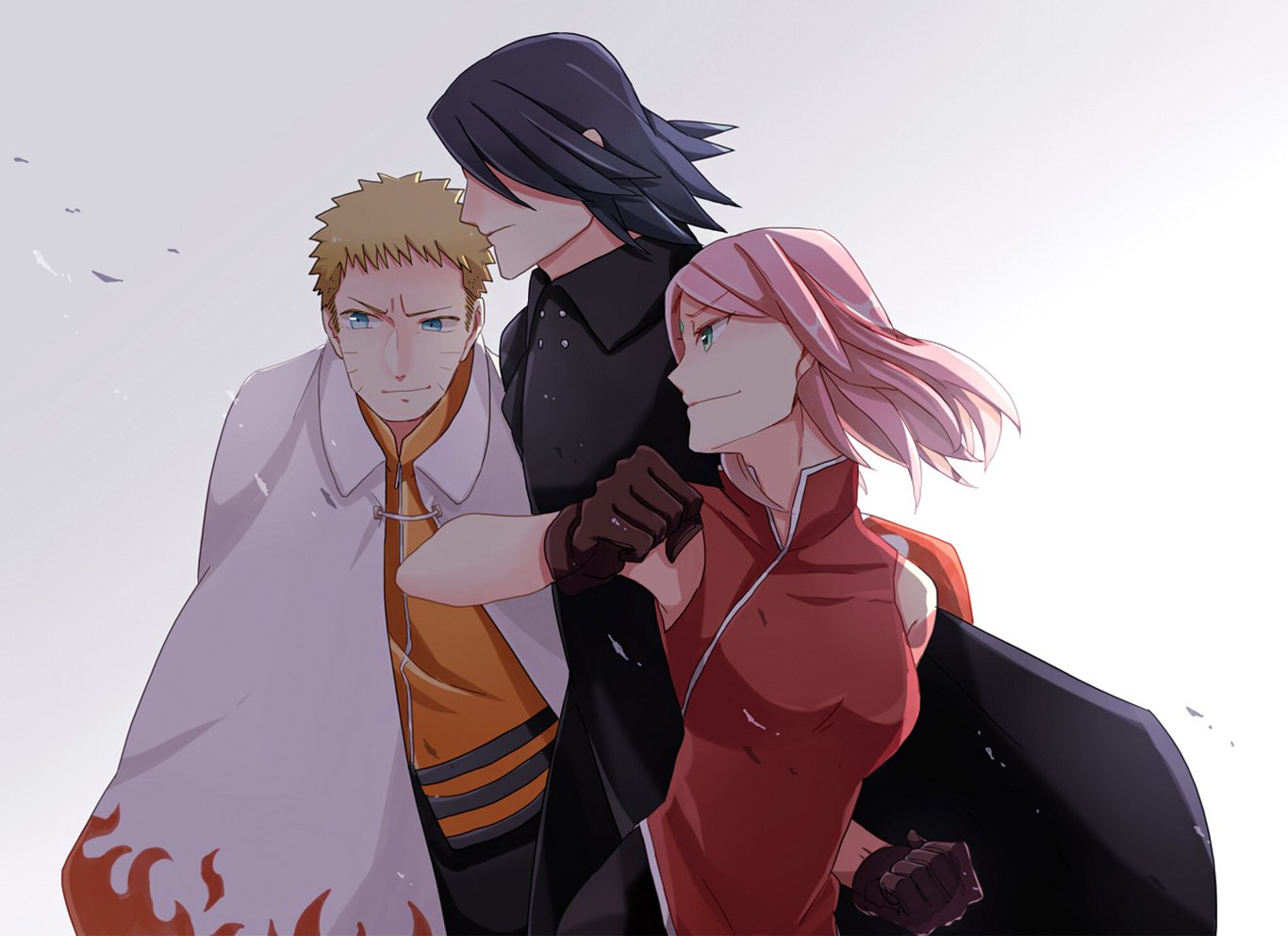 Iconic Trio HD Wallpaper Of Naruto Sasuke And Sakura From Boruto