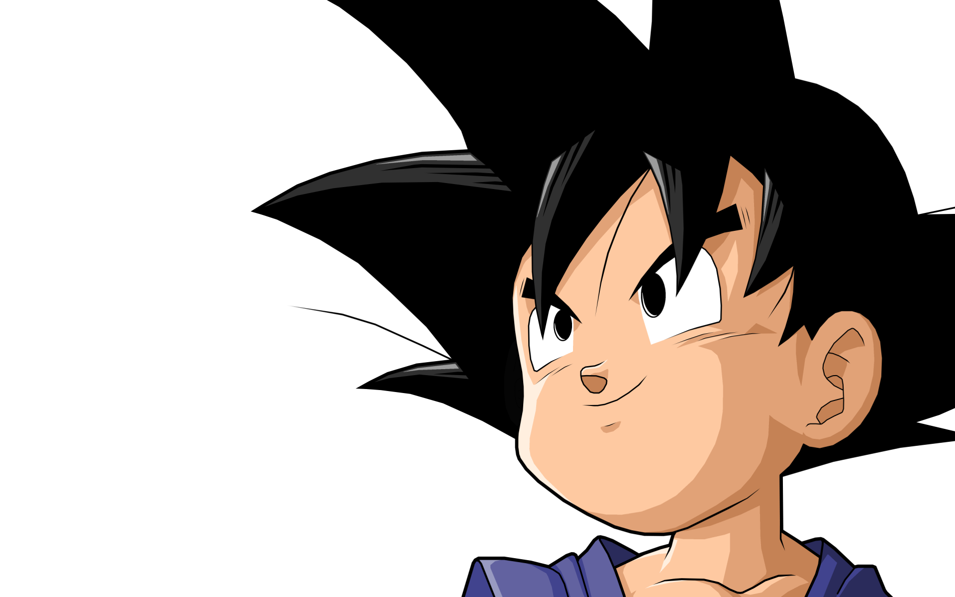 HD desktop wallpaper featuring Goku from Dragon Ball GT in vibrant colors with a clean white background.