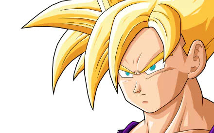 Gohan from Dragon Ball Z, transformed into Super Saiyan 2, showcases a fierce expression. This vibrant HD wallpaper captures the essence of the beloved anime character.