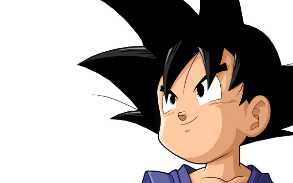HD desktop wallpaper featuring Goku from Dragon Ball GT in vibrant colors with a clean white background.