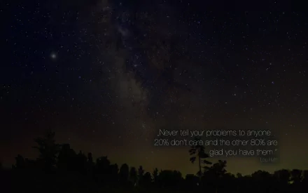  Never tell your problems to anyone