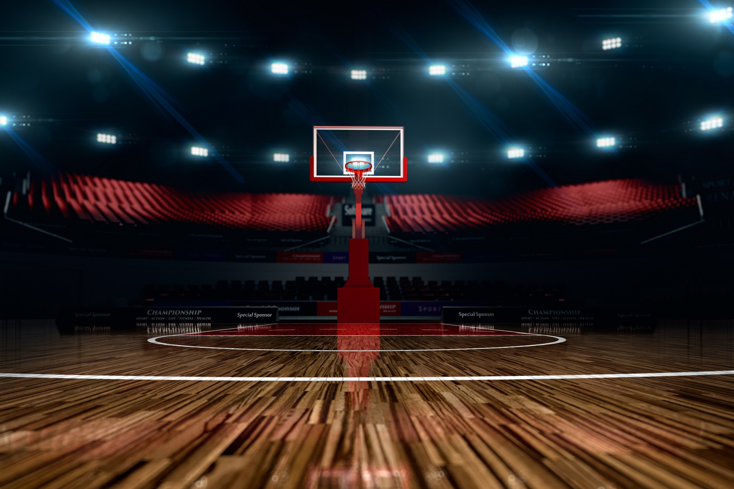HD Wallpaper Of An Intense Basketball Court Scene