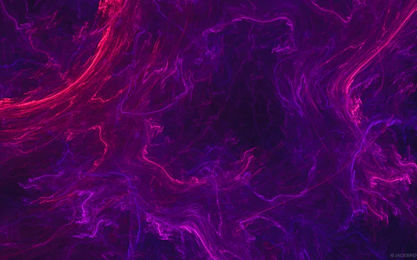 Abstract purple HD desktop wallpaper featuring swirling, vibrant purple and pink wisps on a dark background, creating a dynamic and vivid visual effect.