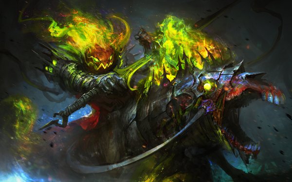 Fantasy Dark Halloween Sword Creature HD Wallpaper | Background Image