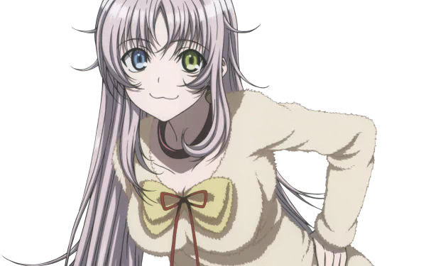 Anime character from K Project with long, silver hair and heterochromatic eyes, featured in an HD PC desktop wallpaper and background.