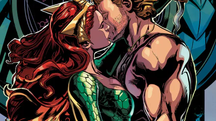 kiss Arthur Curry Mera (DC Comics) Comic Aquaman HD Desktop Wallpaper | Background Image