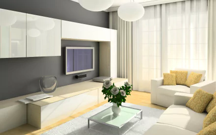 cushion television lounge flower man made room HD Desktop Wallpaper | Background Image