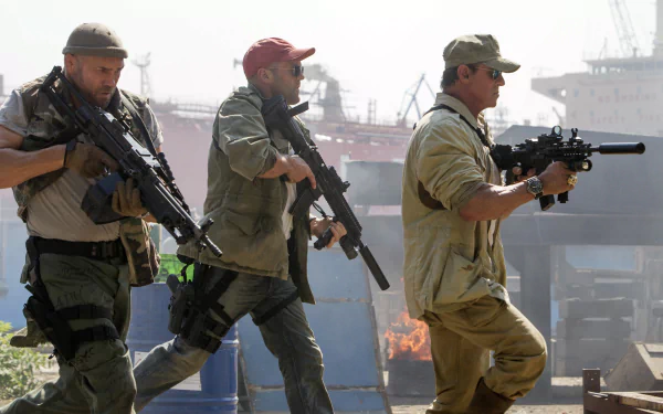 Randy Couture Toll Road Sylvester Stallone Barney Ross Jason Statham Lee Christmas movie The Expendables 3 HD Desktop Wallpaper | Background Image