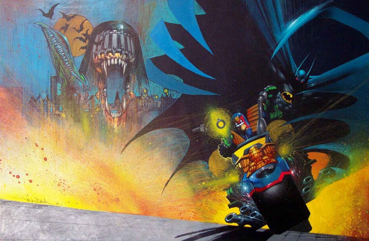 Comics Batman/Judge Dredd: Judgment on Gotham HD Wallpaper | Background Image