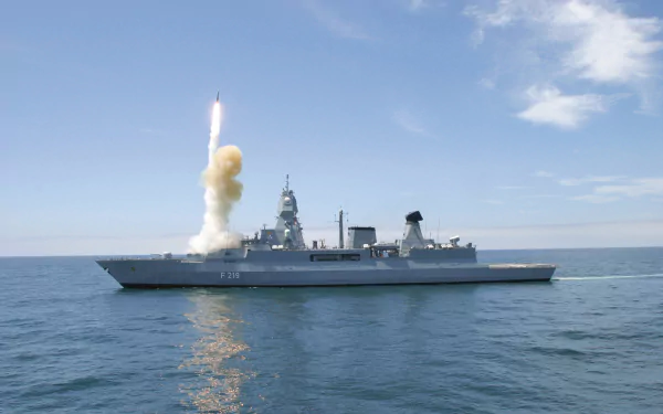 Sachsen (F 219) warship frigate military german navy HD Desktop Wallpaper | Background Image