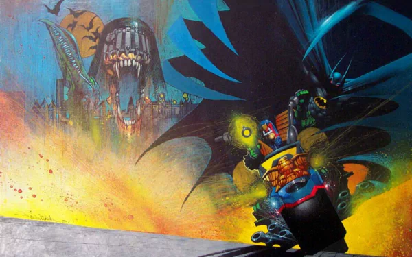 Judge Dredd Batman Comic Batman/Judge Dredd: Judgment on Gotham HD Desktop Wallpaper | Background Image