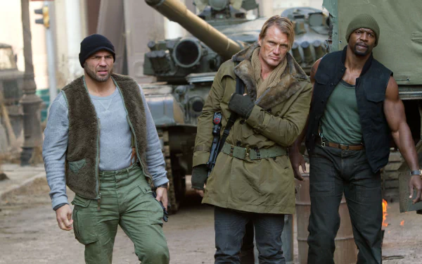 Randy Couture Toll Road Terry Crews Hale Caesar Dolph Lundgren Gunnar Jensen movie The Expendables 2 HD Desktop Wallpaper | Background Image