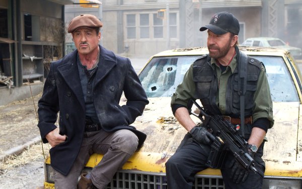 Movie The Expendables 2 The Expendables Barney Ross Sylvester Stallone Chuck Norris Booker HD Wallpaper | Background Image