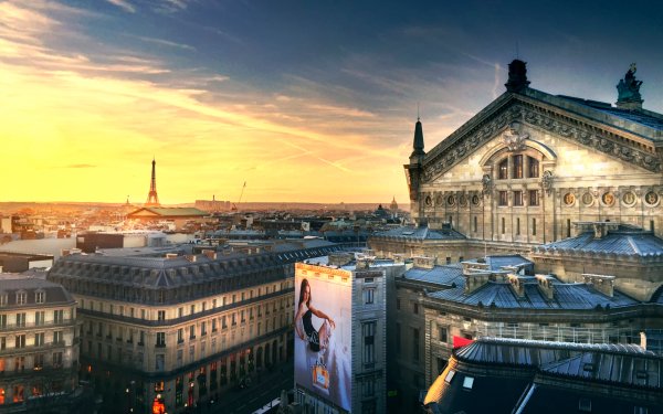 Man Made Paris Cities France Opera Eiffel Tower City Cityscape HD Wallpaper | Background Image