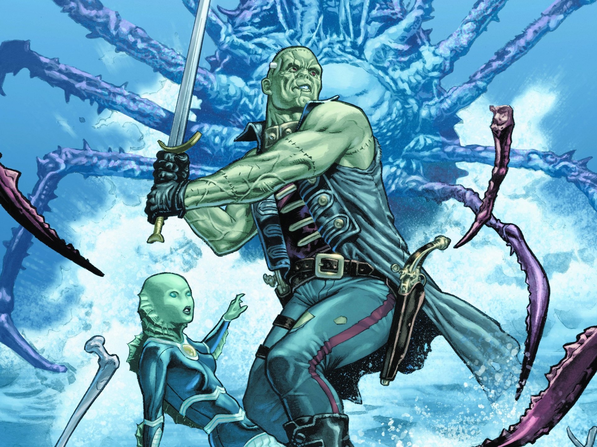 Download Comic Frankenstein 4k Ultra HD Wallpaper