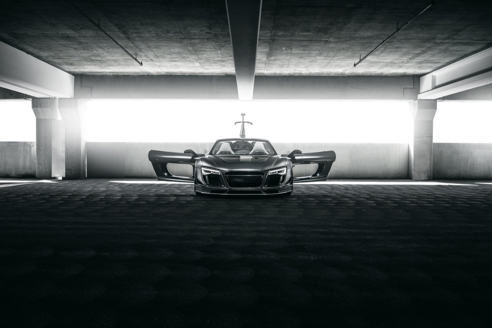 Download Silver Car Car Supercar Audi Audi R8 Spyder Vehicle Audi R8 HD Wallpaper