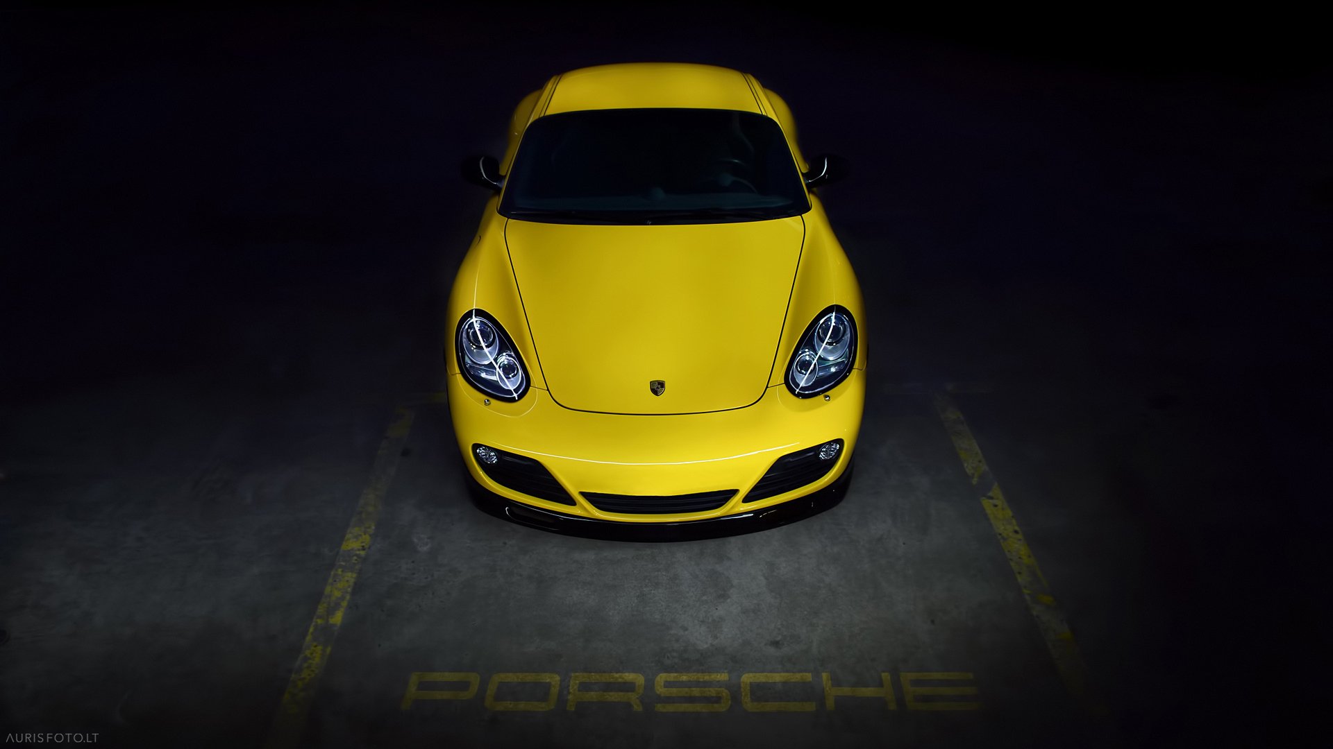 Download Yellow Car Car Porsche Vehicle Porsche Cayman HD Wallpaper