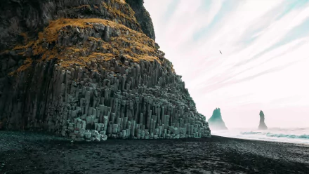  Reynisfjara black pebble beach, Søren