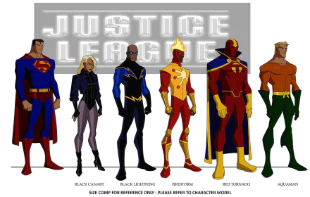 Justice League DC Comics Aquaman Red Tornado Firestorm (DC Comics) Black Lightning Black Canary Superman movie Justice League: Crisis On Two Earths HD Desktop Wallpaper | Background Image