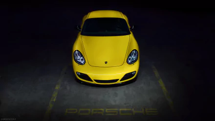 yellow car car Porsche vehicle Porsche Cayman HD Desktop Wallpaper | Background Image
