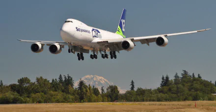  Boeing 747 in the Seattle Seahawks Livery